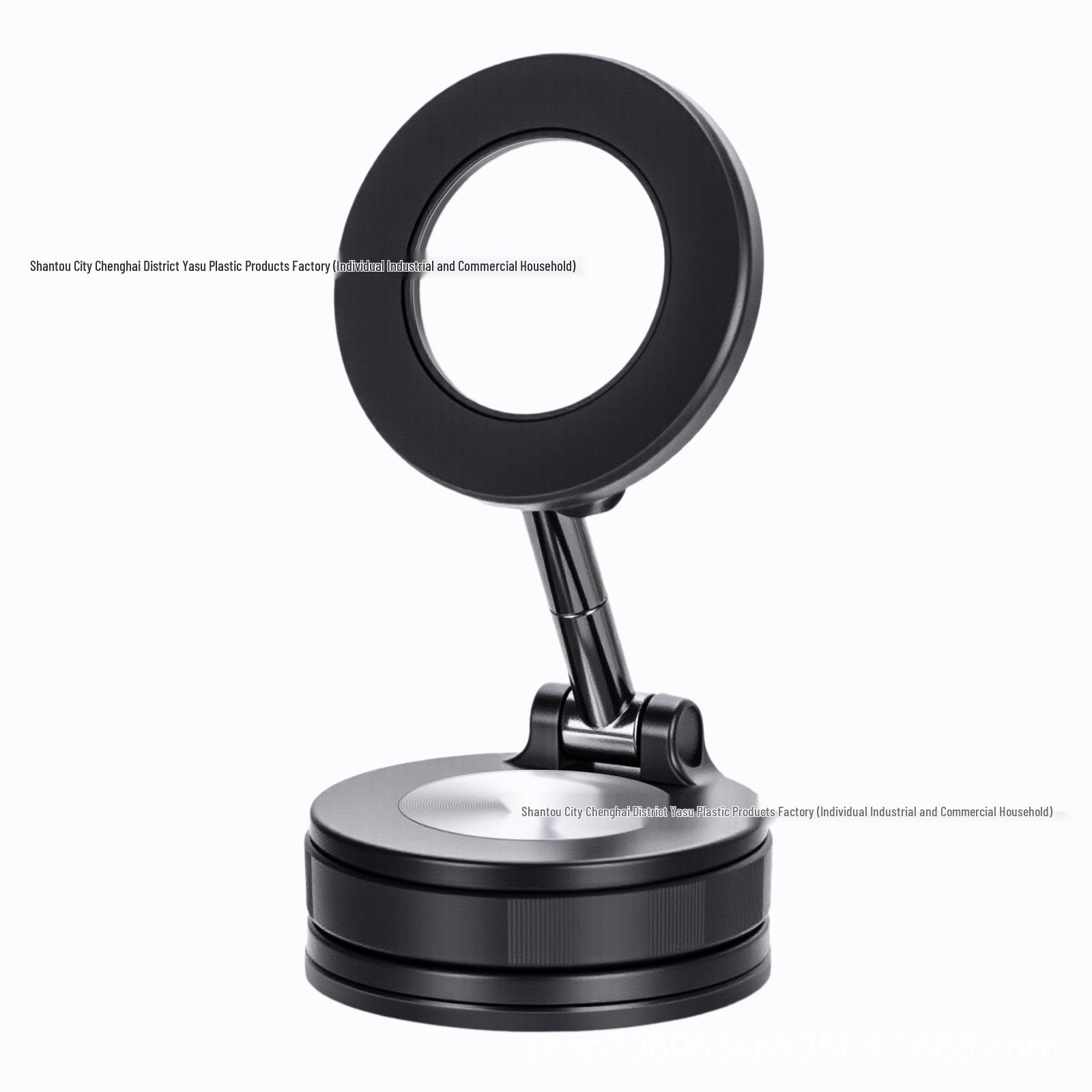 360° Rotating Magnetic Car Phone Holder with Vacuum Grip for Dashboard and Desktop