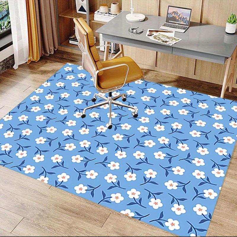 1PC Floral Pattern Non-Slip Floor Carpet, Suitable for Office, Bedroomand Playrooms. It Can Also Be Used As a Sofa Footrest cover-T38
