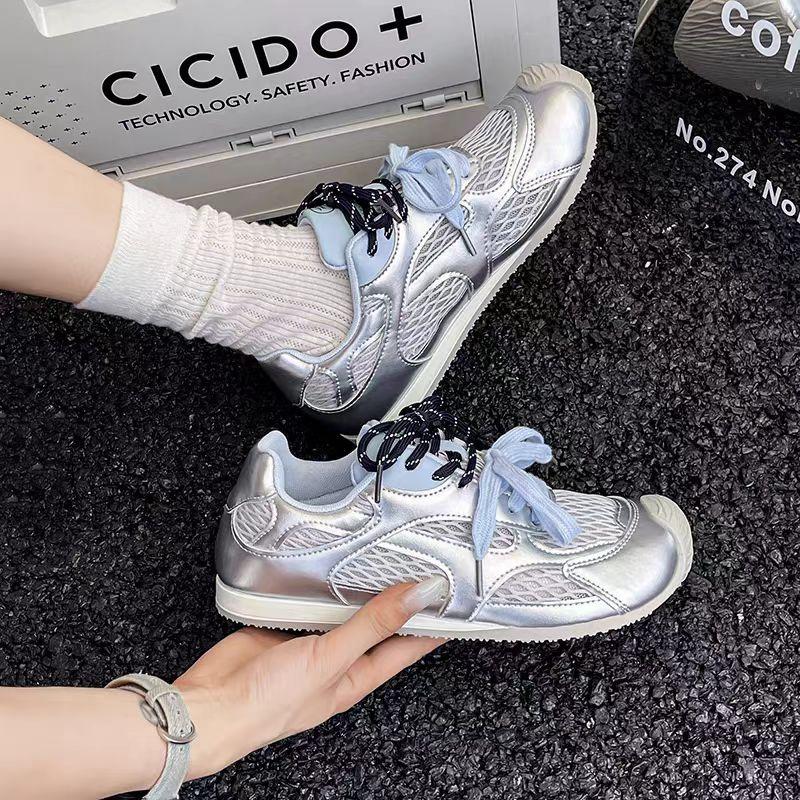 Versatile German training shoes women's autumn 2025 new fishing net breathable sports and leisure shoes women's super fire mesh sports shoes