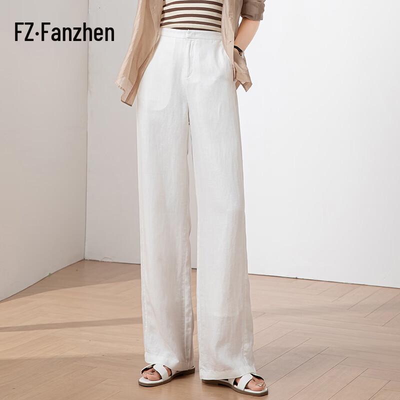 Fanzhen Women s Tencel Linen Wide-Leg Pants 27