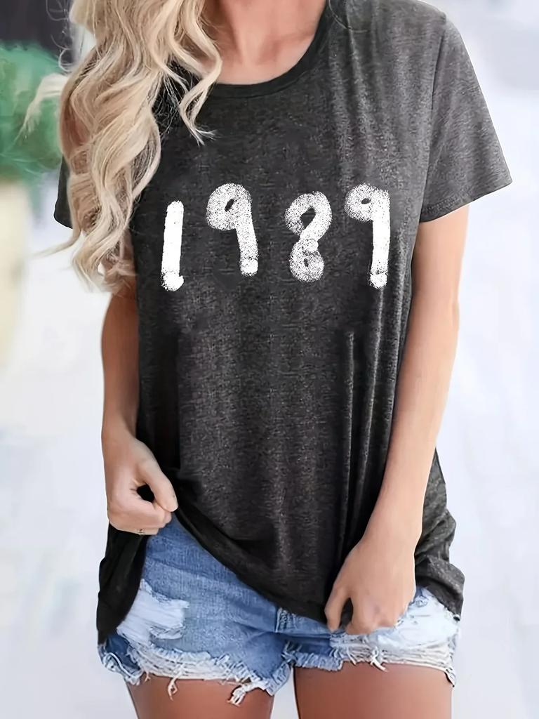 Summer Women C Women T Shirt Born 1989 Taylors Swifts Short Sleeve Tee Shirt Free Shipping The Eras Tour Women's Clothing