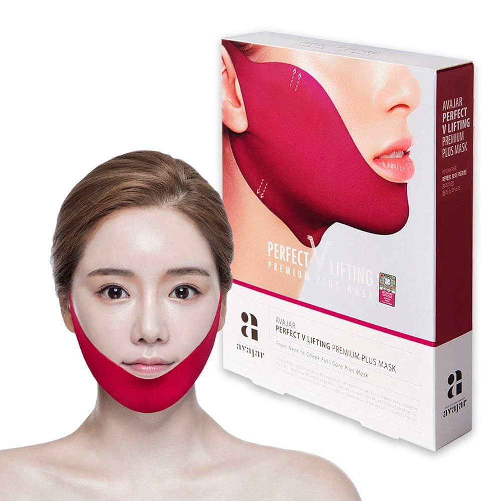 avajar PERFECT V LIFTING PREMIUM PLUS Double Chin Reducer Mask 1pack/5pcs / Anti-Aging, Moisturizing, Korean Cosmetics, Kbeauty