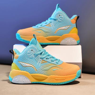 Nuove scarpe da basket per bambini primavera 2025 scarpe sportive da corsa per bambini medi e grandi rete giovanile traspiranti antiscivolo scarpe traspiranti