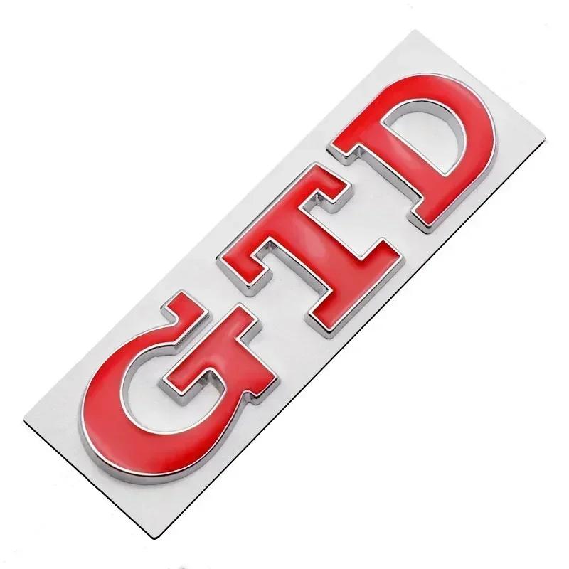 3D Metal Car Front Grill GTD Logo Rear Trunk Sticker Emblem Badge For Volkswagen VW Golf 4 5 6 7 7 MK4 MK5 MK6 MK7 MK8