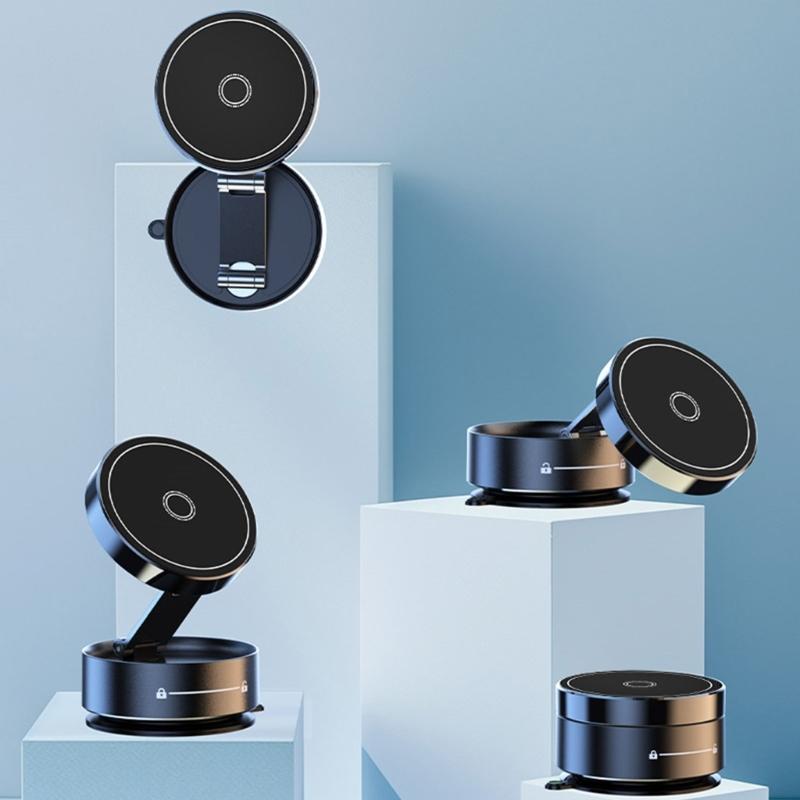 Portable Secure Magnetic Car Phone Bracket Holder with Vacuum Suction for Navigation Video Calls Safe Driving Experience