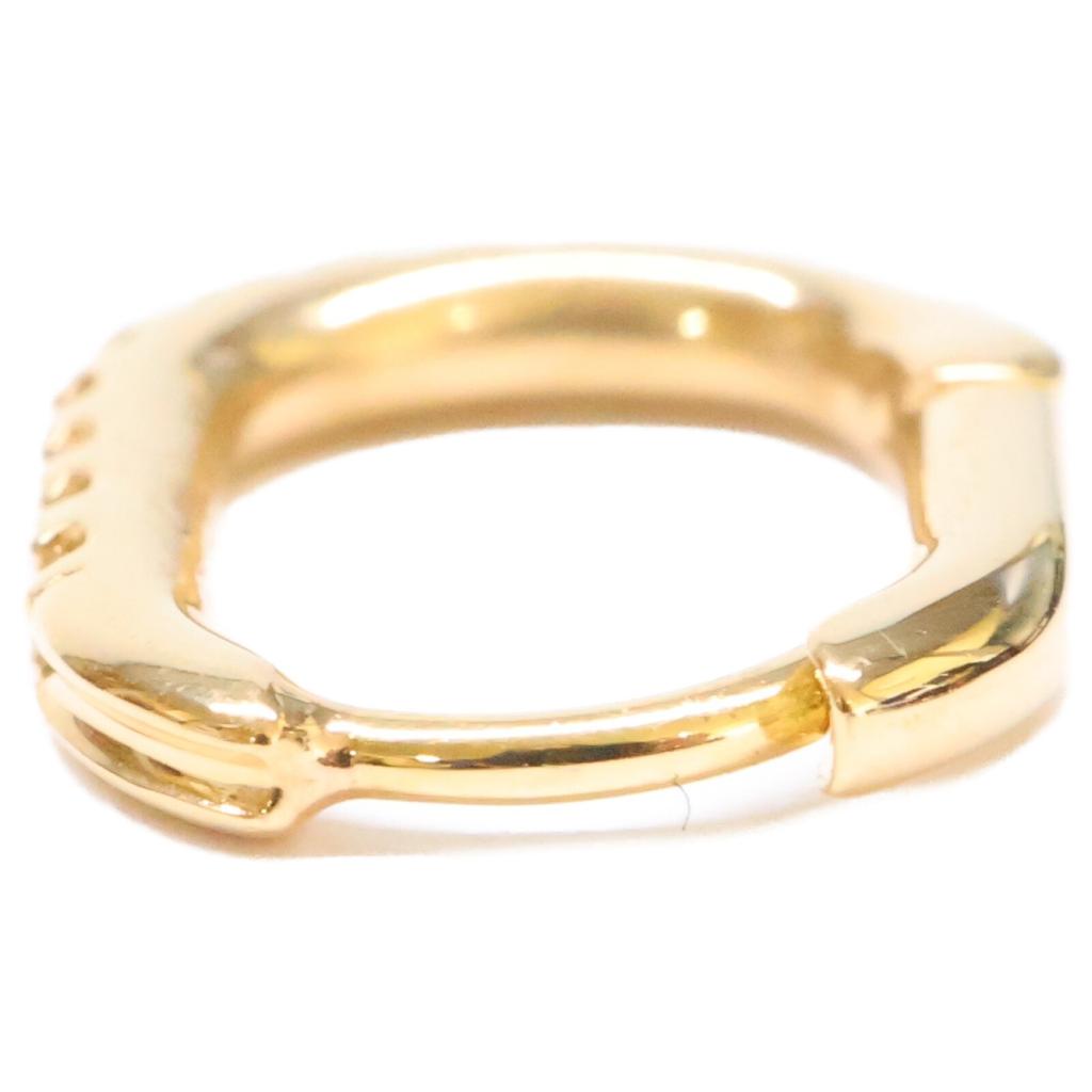 HIROTAKA [Excellent Condition] MH27GDEC K18 0.04 MANHATTAN Oblong Diamond Hoop, Single Ear Earring S Size Yellow GoldUsed