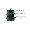 3 Pack Enamel Stockpot with Lid for Versatile Cooking