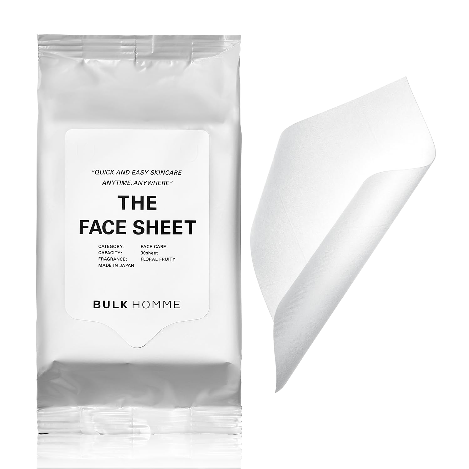 BULK HOMME Face Sheets for Men, 30 sheets