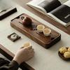 Zen Walnut Rectangular Tea Tray Kung Fu Tea Set Tray Table Water Storage Drainage Type Small Imitation Solid Wood Board