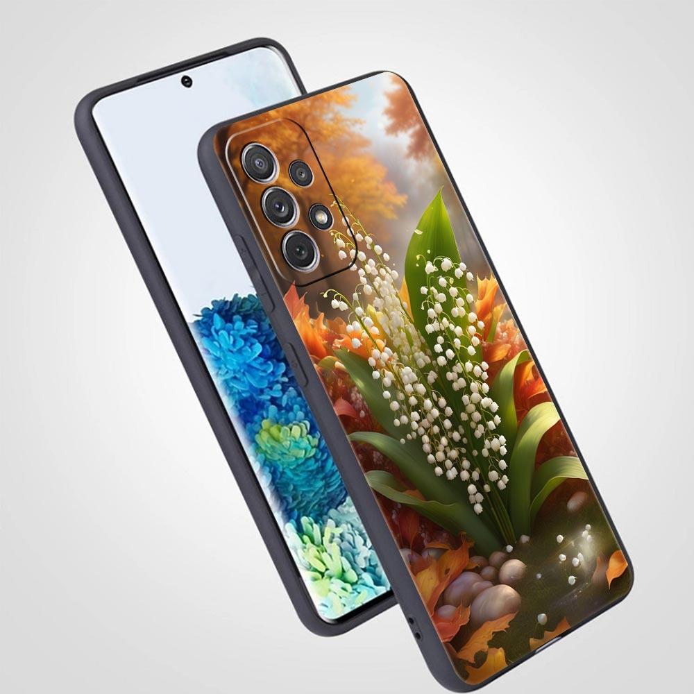 Lily Of The Valley Clear Floral Phone Case for Samsung Galaxy A55 A35 A15 A14 A13 A25 A54 A51 A71 A72 A73 A32 A52 A41 Soft TPU