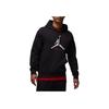 Jordan Essentials Logo Print Hoodie Long Sleeve Men Sweatshirt Black FD7546-010