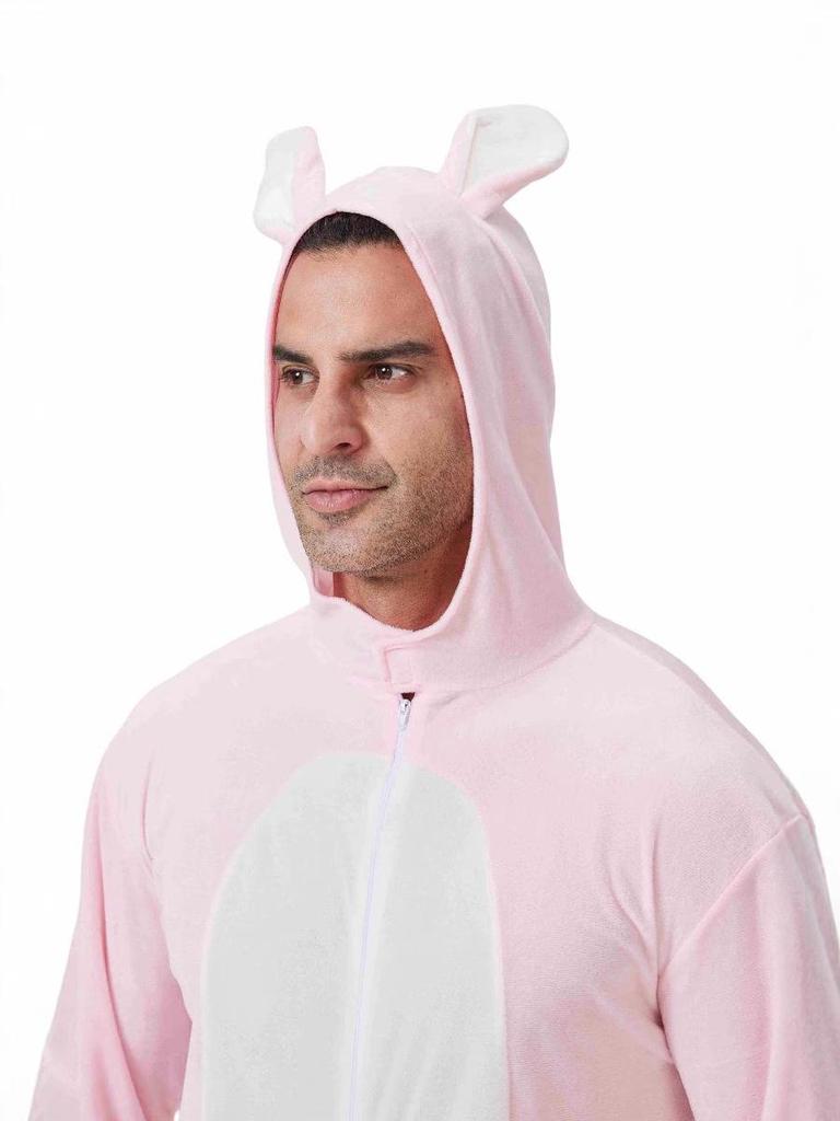 Unisex Adult Cute Pink Big Rabbit Masquerade Cosplay Costume
