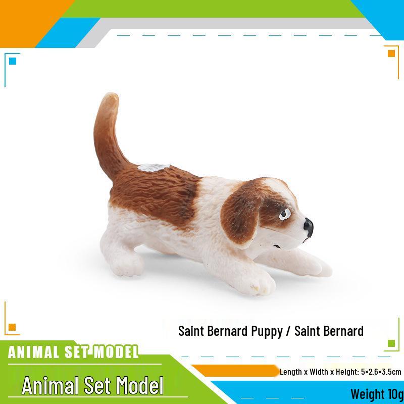 Cross-Border Dog Model Toys: Dalmatian, Sheepdog, American Bully, Great Dane, Saint Bernard, Puppy, Mixed Breed