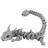 Simulated Eye 3D Printed Dragon All-In-One Molding Chinese Dragon 3D Printed Diceratops Dragon Rotatable Flexible