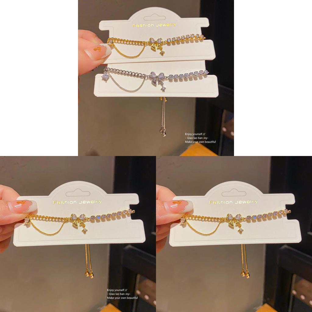 Butterfly Bow Bracelet With Plating And Zirconia For Fashionable Women