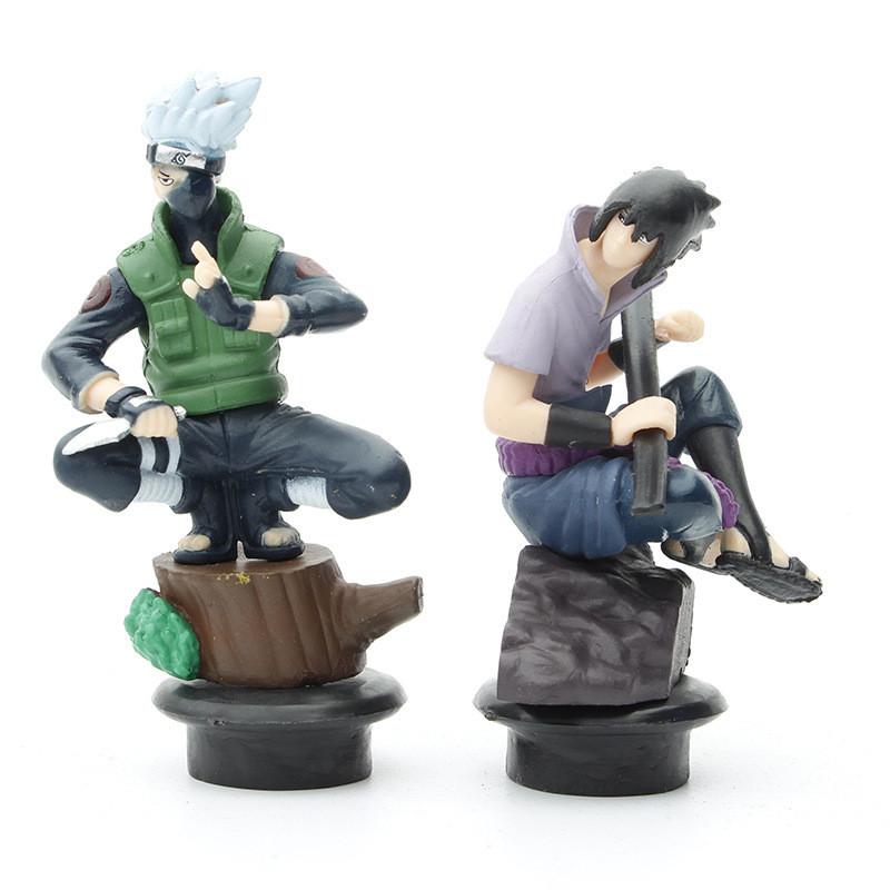 Naruto Shogi Stump Scene Pvc Chess Pieces Naruto Kakashi Toy Figures 8cm