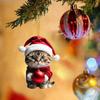 2D Christmas Tree Hanging Pendant Decorative Cat Hanging Decoration  New Year
