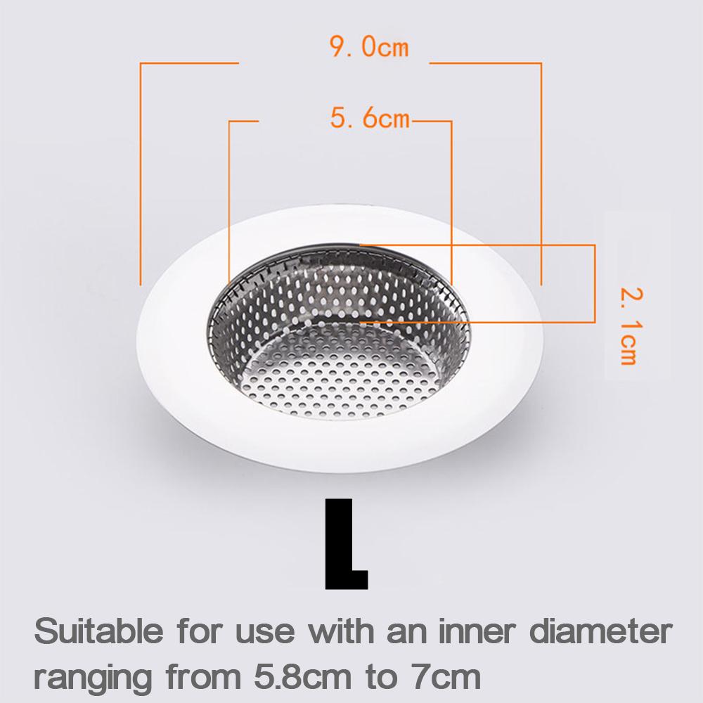 1/2Pcs Kitchen Sink Filter Stainless Steel Mesh Drain Stopper Sewer Mesh Strainers Bathroom Sink Strainer Drain Hole Filter Trap 1Pcs