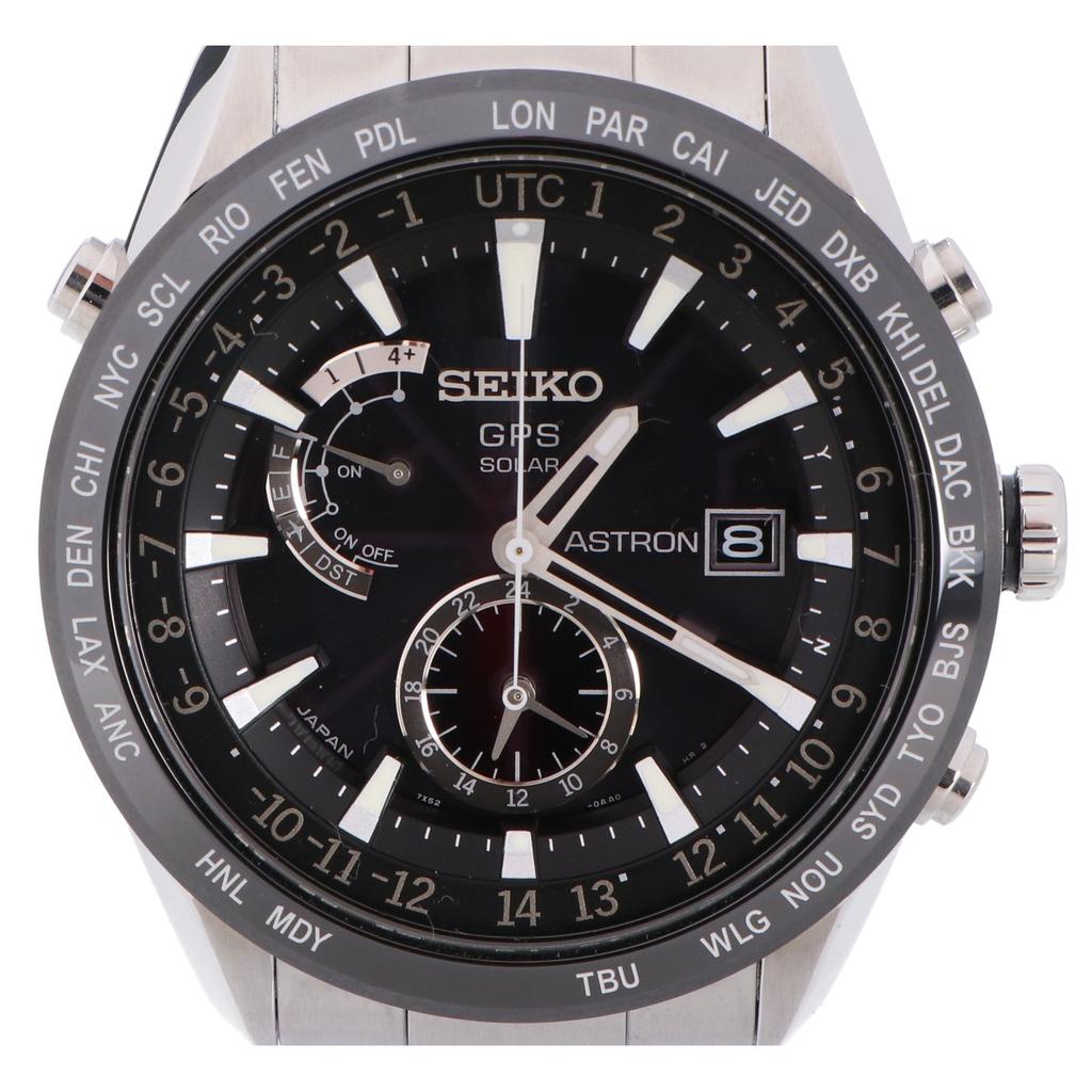 Seiko [Excellent Condition] SBXA021 7X52 ASTRON GPS Solar Powered Radio Wave Watches SilverUsed