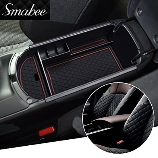 Center console tray for Toyota Center armrest storage box Tray Blue Original rubber mat included C-HR [Brown]