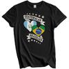 Guatemalan Brazilian Heart Flags Guatemala Brazil T-Shirt