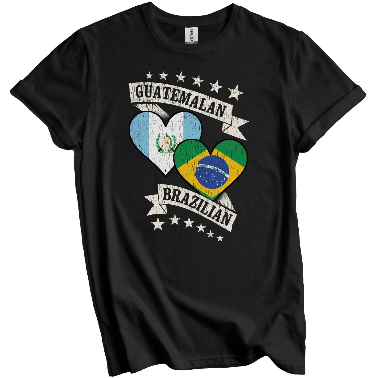 

Guatemalan Brazilian Heart Flags Guatemala Brazil T-Shirt S