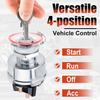 Ignition Switch With Key, Universal Ignition Key Switch, 12V 4 Position Starter Key Ignition Switch, Fits Most Car, Truck, Tractor, Trailer,