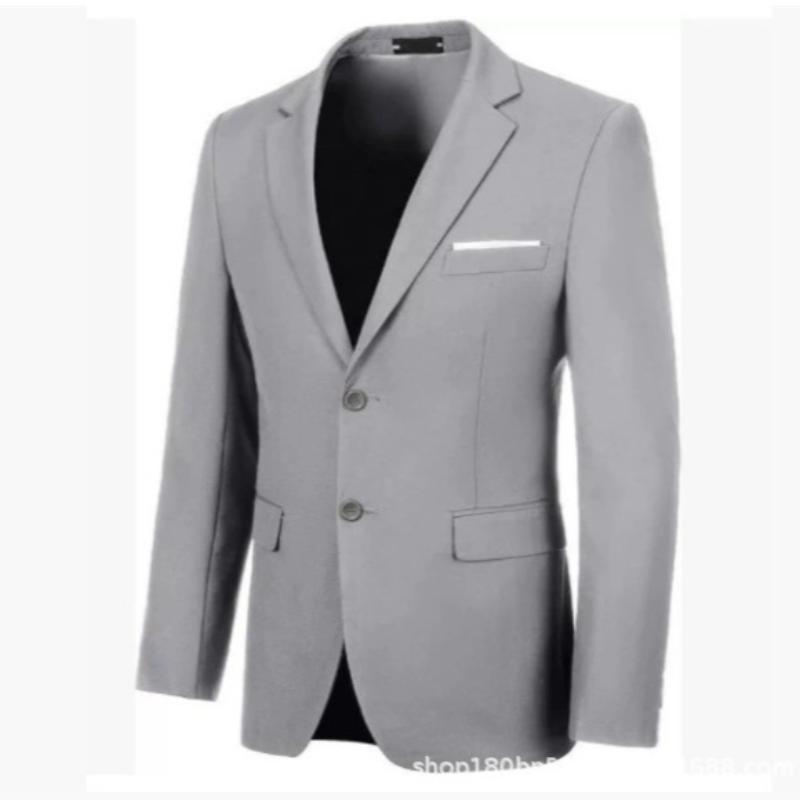 Men's Slim Fit Blazer Jacket Business Casual Two Button Suit Coat with Pocket