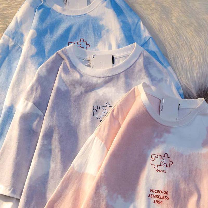 European and American Short-sleeved T-shirt Loose Half-sleeved Plus Size Men's and Women's Tops