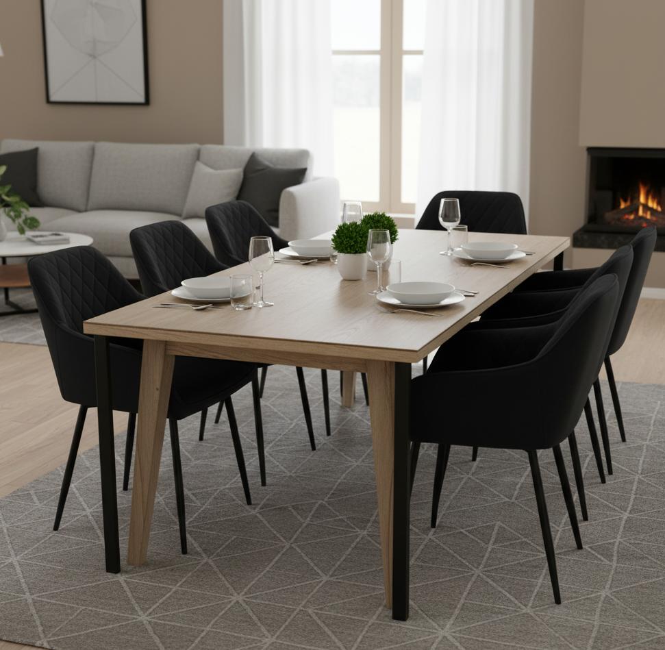 Upholstered Chair Rello Velvet Black