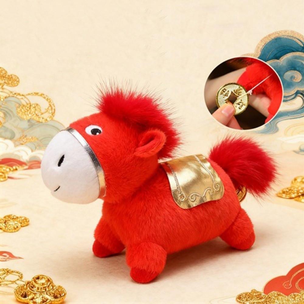 Good Luck 2026 Horse Plush Doll Mascot Dolls Zodiac Pony Figurine  Year of Horse