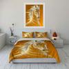 Glittering Golden Horse Design Bedding Duvet Cover Set Duvet Cover Pillowcases  (1 * Duvet Cover 2 * Pillowcases, without duvet insert)