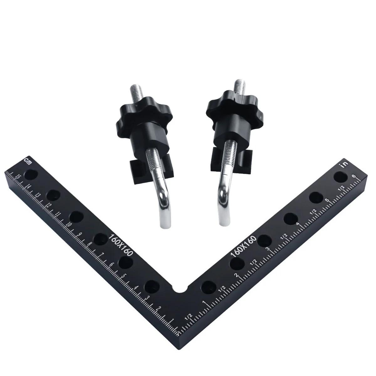 

Woodworking Adjustable Corner Clamping Ruler Aluminium Right Angle Clamps G Clamp L-Shaped Auxiliary Fixture Positioner Clip