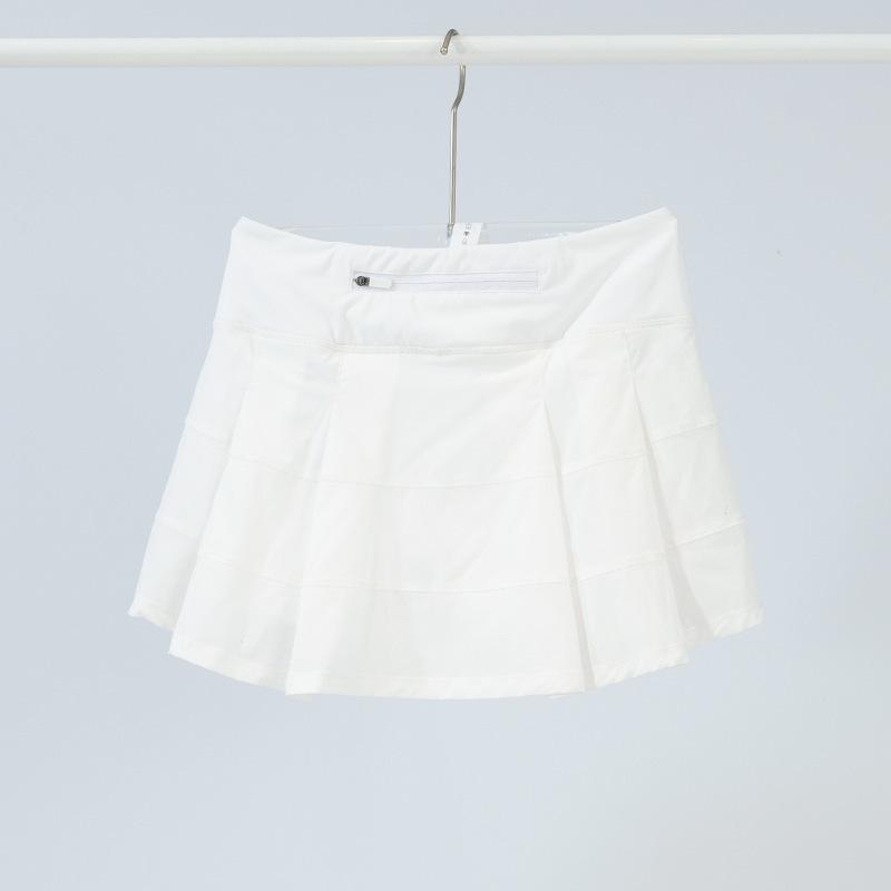 Women's Nude-Fabric Pleated Tennis Skirt with Built-In Shorts – Versatile and Anti-Exposure Design for Outdoor Activities