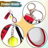 Tennis Racket Ball Keychain Chain Pendant for