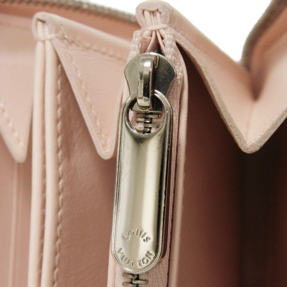 Used Zippy Wallet M82755 7940 (12564) - Current Model - Perforated Pink RFID Monogram Mahina Rose Jasmine Women's from