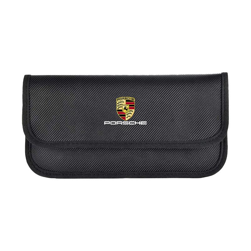 Car Key Signal Blocking Bag Shielding Pouch For Porsche Panamera Spyder Carrera Macan Cayman Cayenne 911 970 981 991 Sticker