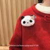 Adorable Red Panda Brooch: Cute Plush Backpack Pin for Students, Couples & Women - Perfect Birthday Gift