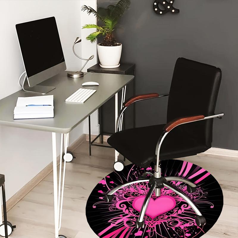 

1pc Heartburst Round carpet, Made of Polyester,Perfect for Decorating Office Chairs, Living Rooms,fplt264 80cm by 80cm