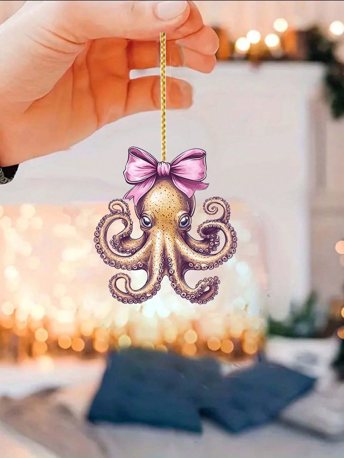 1 animated style octopus pendant multifunctional indoor hanging decoration DIY backpack hanging decoration.