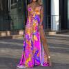 Spring Fashion Bohemian Strapless Maxi Dress with Four Way Stretch