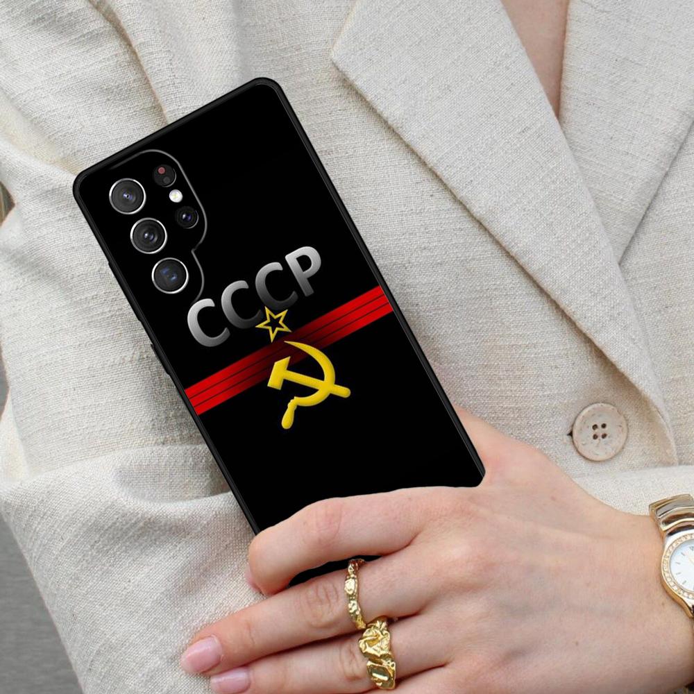 Lenin Soviet Union Flag Cell Phone Case for Samsung Galaxy S26 Ultra S25 S24 S23 S22 S21 S20 Note10 Cover