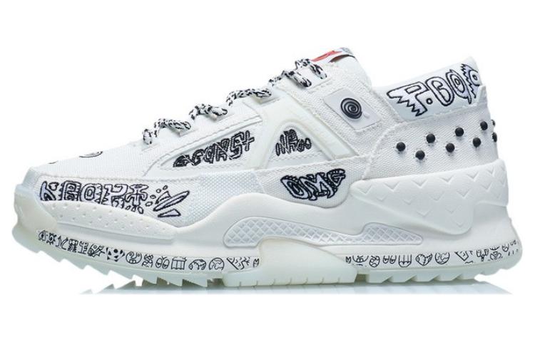 Li Ning CF Peace Низкие спортивно-повседневные кроссовки Мужские Туманно-белые AGLR167-5 43