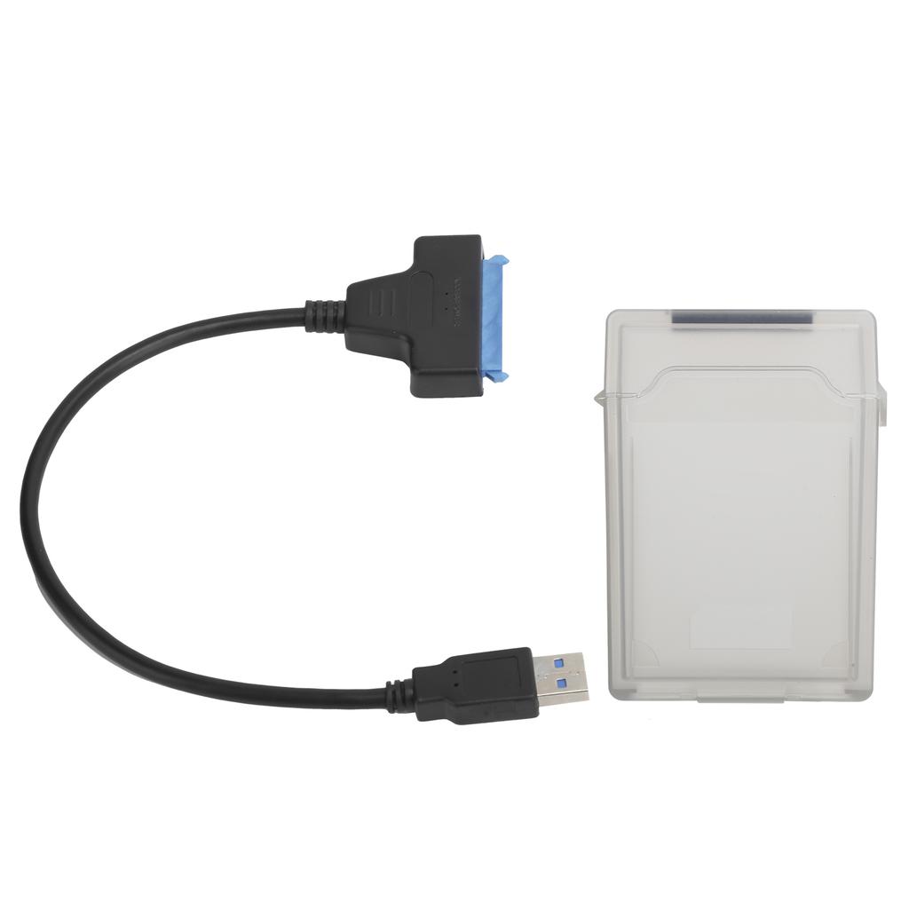 Hard Disk Adapter Cable 2.5in SATA USB3.0 HDDSSD Conversion Cord with Protection BoxRed