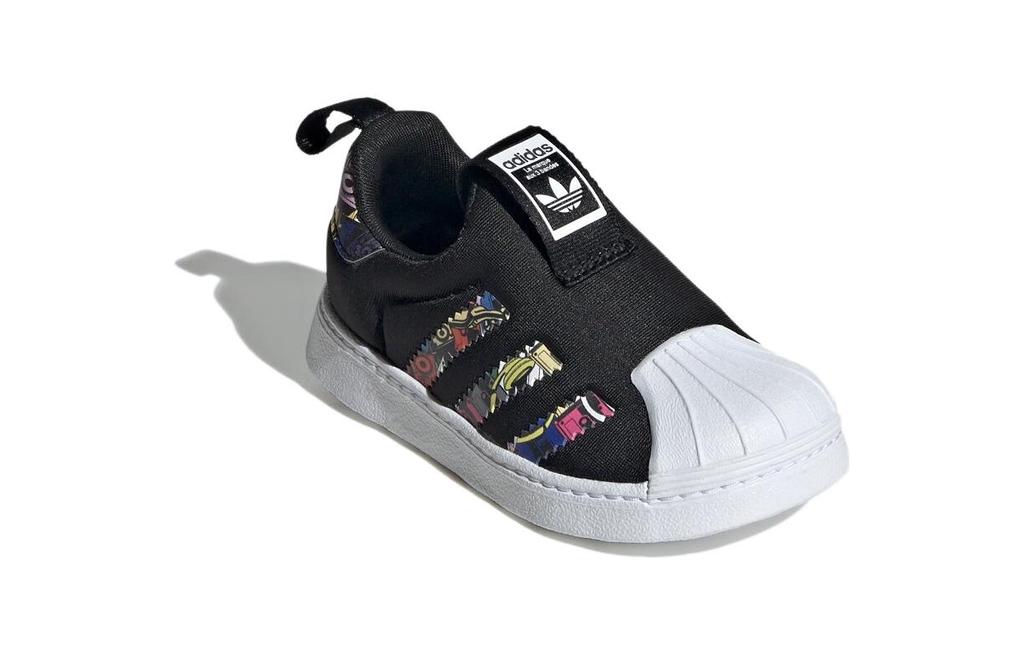 Adidas Originals SUPERSTAR 360 Low top Toddler Shoes Black White Infant And Toddler IG9895