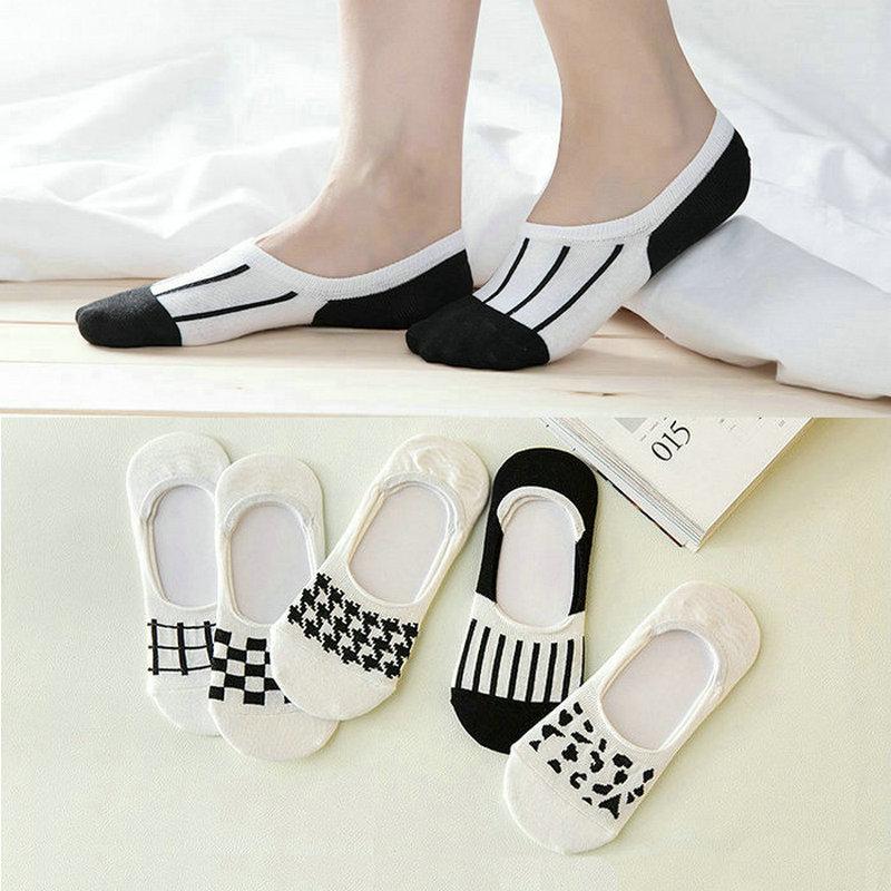 Korean Style Men's Non-Slip No-Show Summer Socks with Silicone Grip