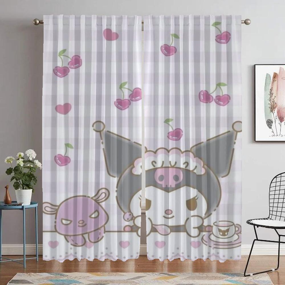 

Оконная штора Kuromis для комнаты, 2 панели, затемняющие шторы, перегородка, украшение на Хэллоуин, тюль для спальни, гостиной, кухни W50xH70cmx2pcs-CL