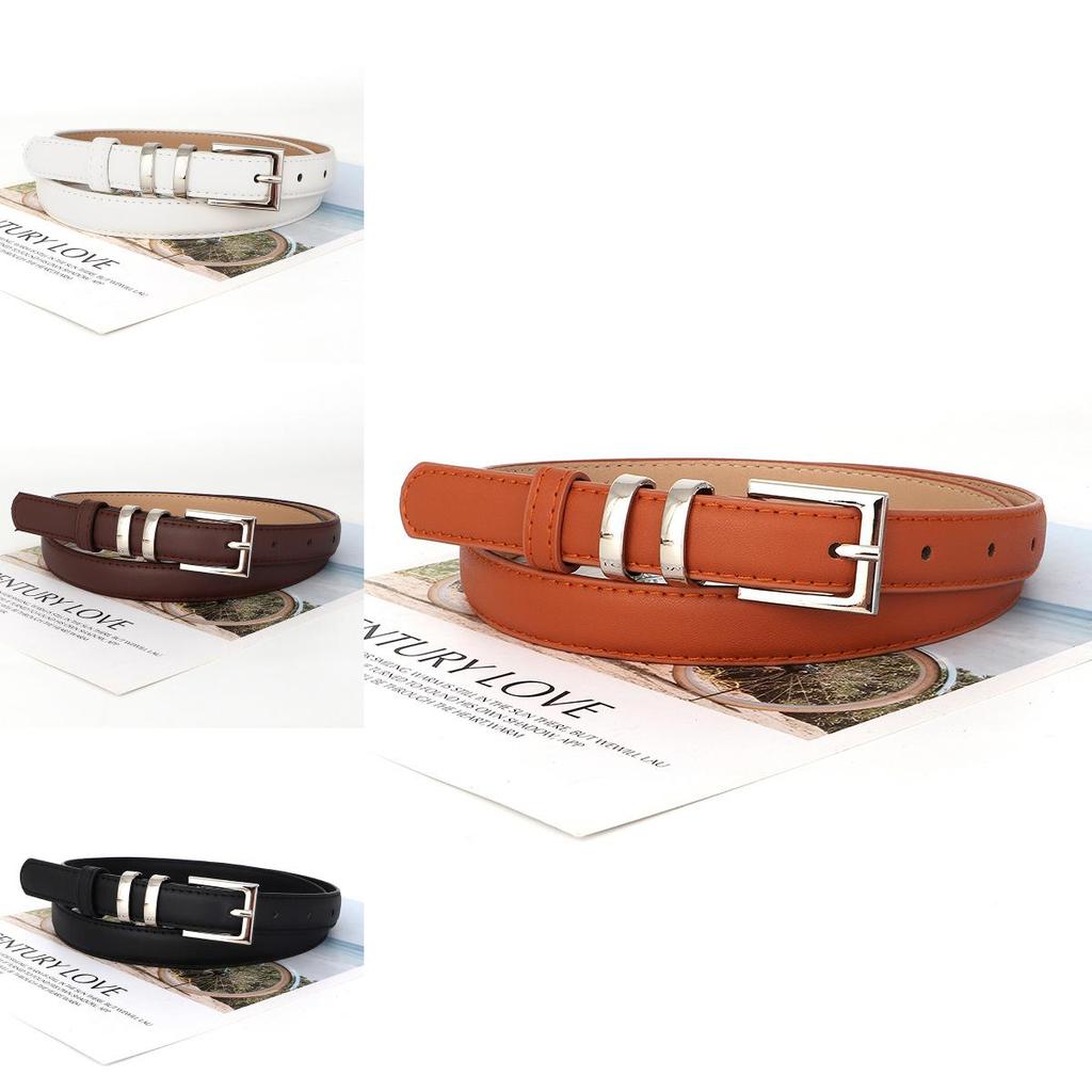 Womens Pu Fashion Leather Belt With Fine Alloy Buckle For Office Outings And