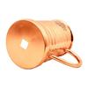Pure Copper Tankard Shaped Ringed Design Moscow Mule Beer Mug Cup, Best for Beer Cocktail Parties, Barware, Volume-600ML, Set of 2