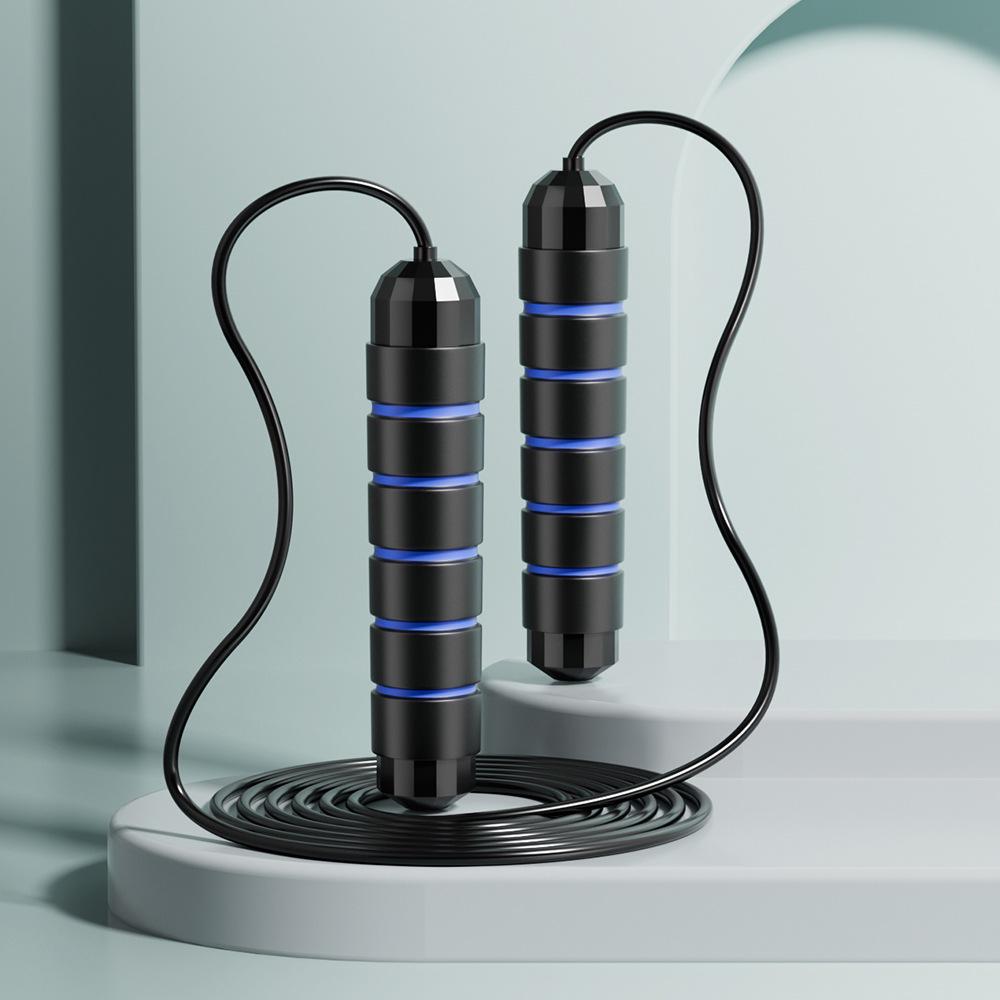 Adjustable Weighted Steel Jump Rope for Adult Fitness with Bearings